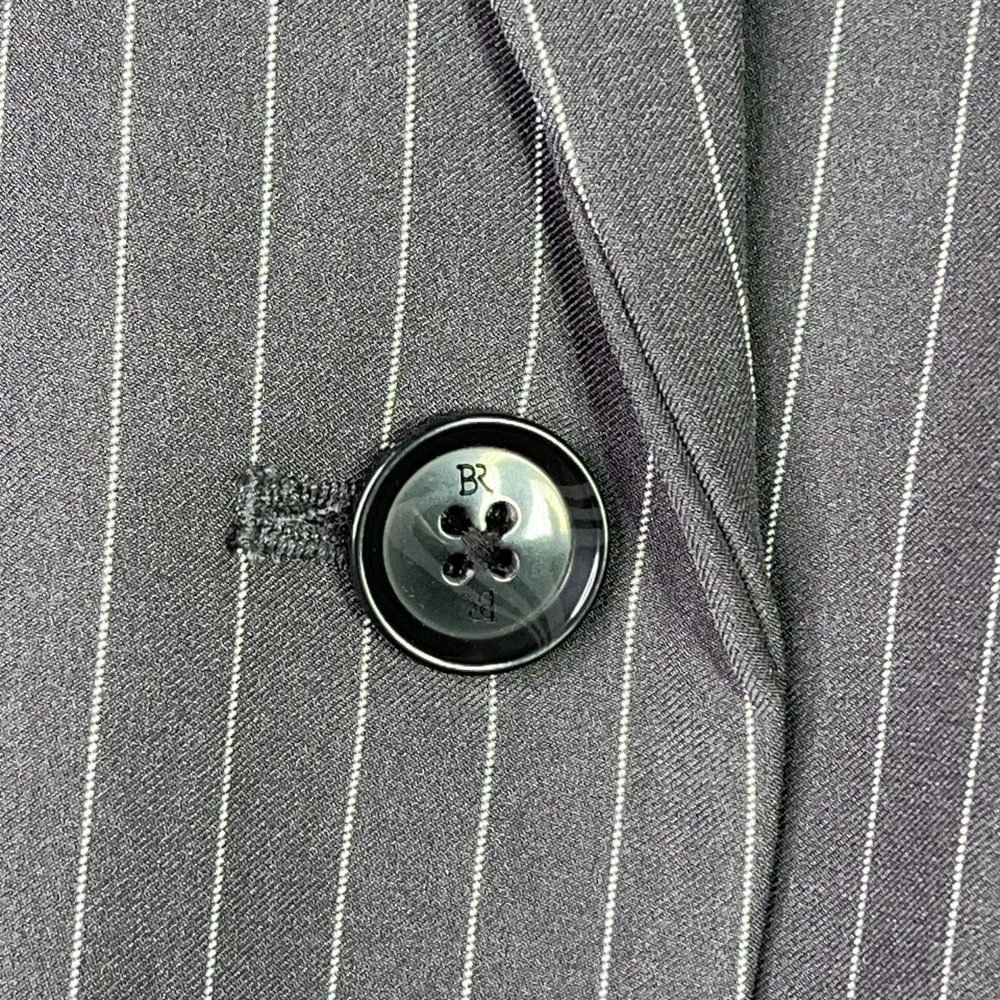 Banana Republic Factory Blazer Womens 8 Gray Pinstripe Sculpted Suit Jacket - Picture 4 of 9
